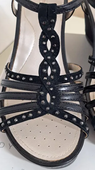 Sandalias cuña Geox mujer T.41 negras