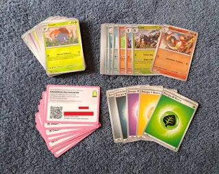 LOTE 72 CARDS POKEMON - MEGA EVOLUCION + FUEGOS F