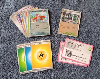 LOTE 72 CARDS POKEMON - MEGA EVOLUCION + FUEGOS F