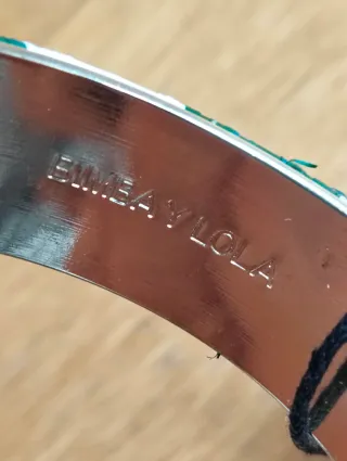 Pulsera Bimba y Lola dorada, verde, roja, blanca