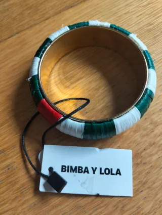 Pulsera Bimba y Lola dorada, verde, roja, blanca
