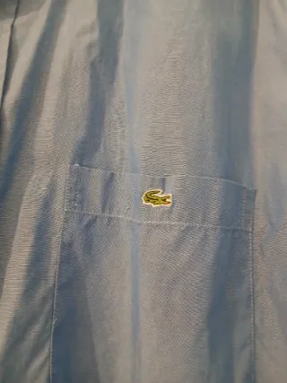 Camisa Lacoste Azul Manga Corta