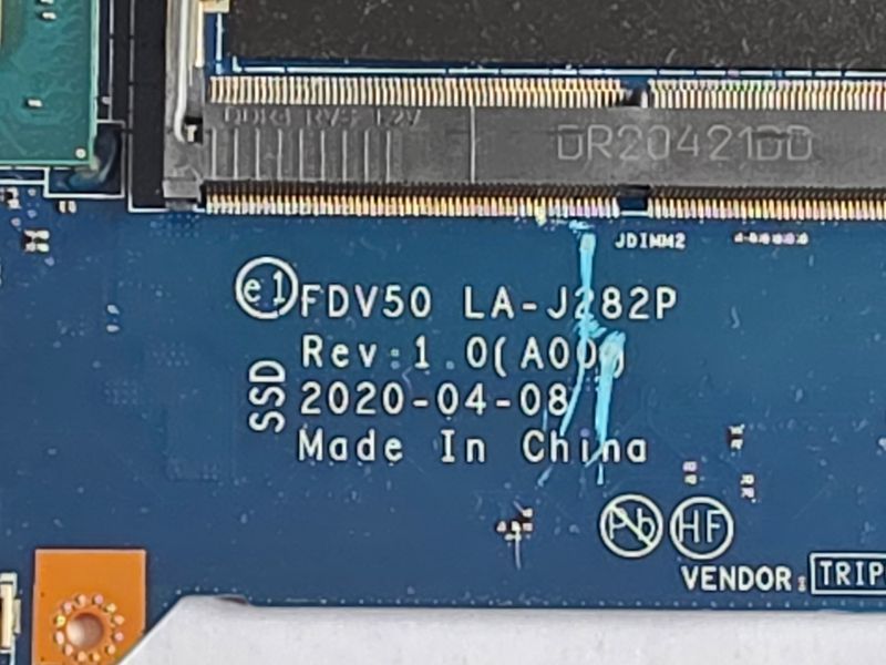 Placa Madre Dell Precision 3551 LA-J282P Ver Desc. afbeelding 2