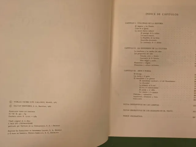 EL HUMANISMO.André Chastél-Robert Klein.1964