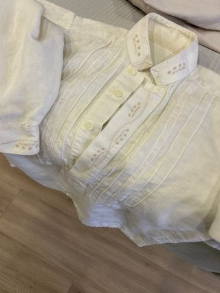 Camisa fallero niño beige Talla 31