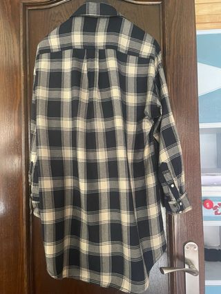 Vestido Camisero Zara Flores Bordadas