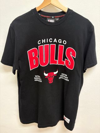 Camiseta Chicago Bulls NBA Negra Talla L