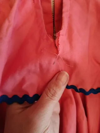 Vestido flamenco niña volantes coral