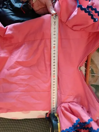 Vestido flamenco niña volantes coral