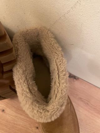 Botines Beige/Marrón con Forro Peludo