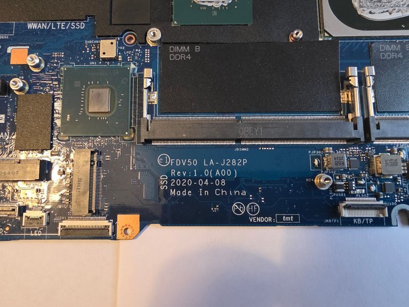 Placa Madre Dell Precision 3551 LA-J282P afbeelding 2