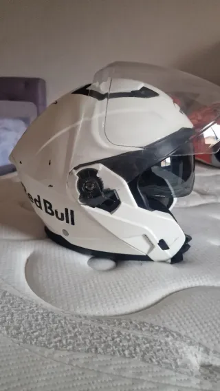 Casco Moto Blanco y Negro