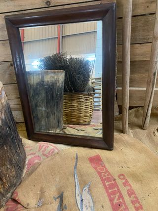 Antiguo espejo madera siglo XIX