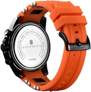 Reloj Poedagar Hombre Negro Naranja