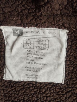 Jersey con capucha marrón talla 10 años