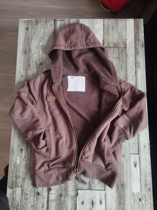 Jersey con capucha marrón talla 10 años