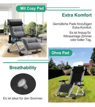 Tumbona Plegable Gravedad Cero + funda protectora