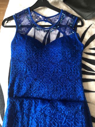 Vestido de fiesta azul largo
