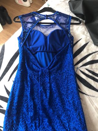 Vestido de fiesta azul largo