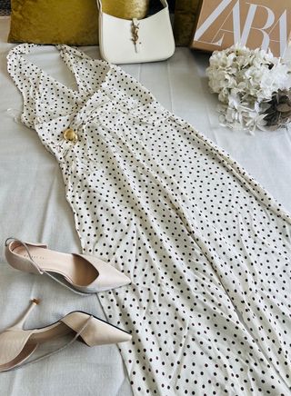 Mono largo halter Zara lunares