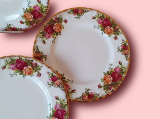 4 Platos Royal Albert Old Country Roses 20cm