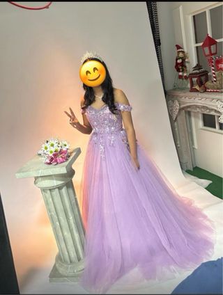 Hermoso Vestido Lila Quinceañera