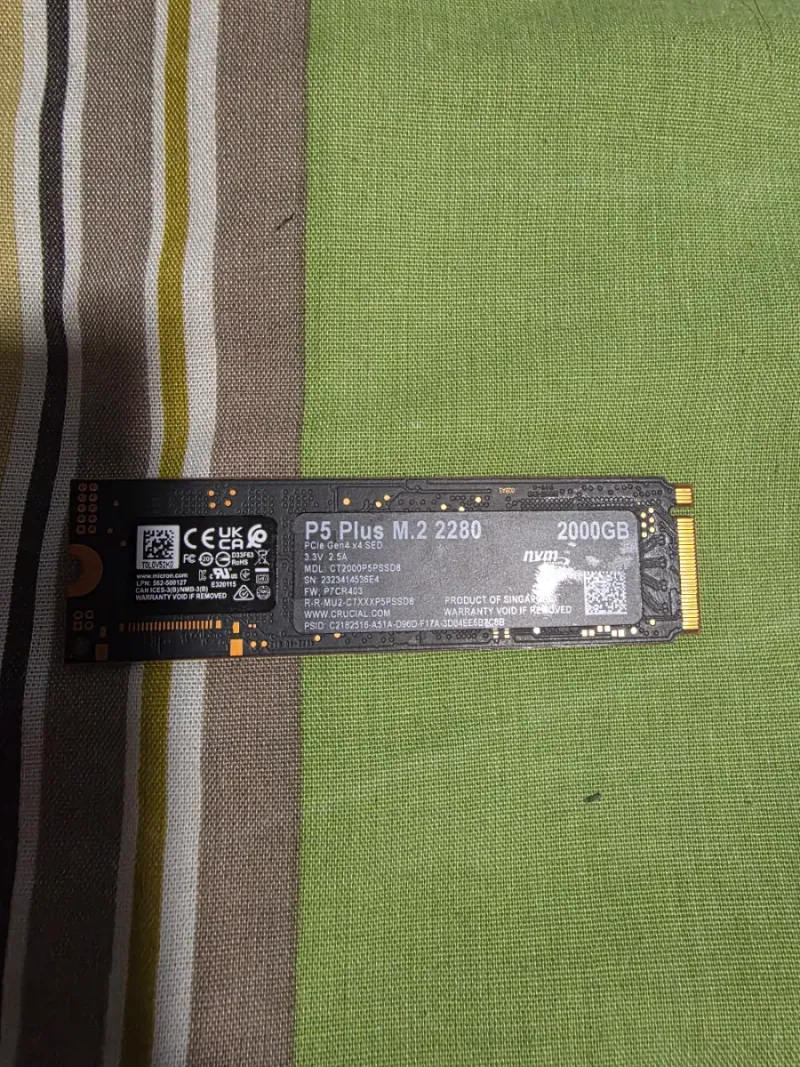 Disco NVME Crucial P5 Plus M.2 2280 2 Tb afbeelding 2