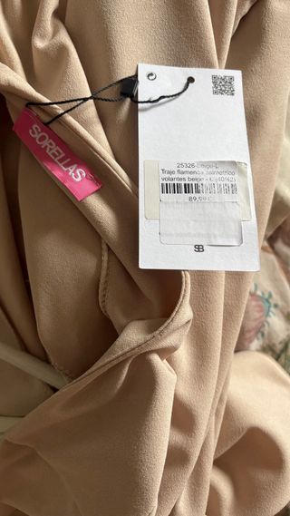 Vestido Flamenca Beige Volantes