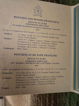 divisionale vaticano 2019 Panama -9 valori