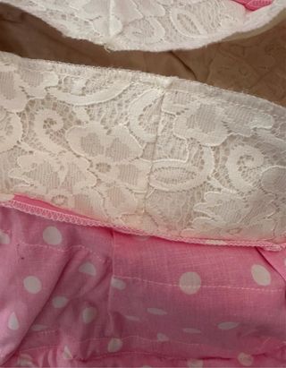 Vestido Flamenca Niña Blanco y Rosa