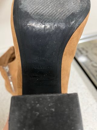 Botines Camel Tacón Bloque Pull&Bear