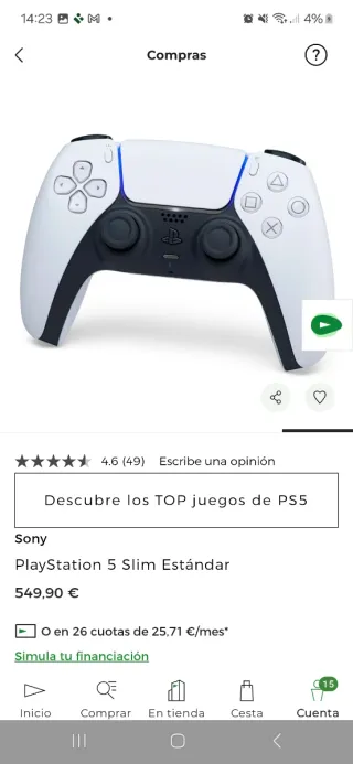 PlayStation 5 Slim + juego fifa +2mandos