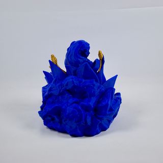 Figura Zodiaco Virgo Azul y Dorado