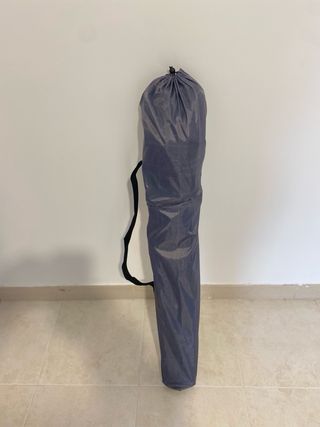 Silla plegable camping negra y gris