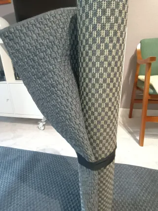 Pareja de alfombras pasilleras grises