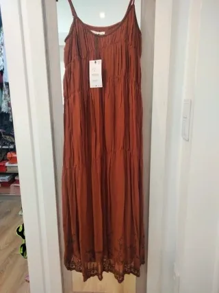 Vestido Zara Talla Única Marrón