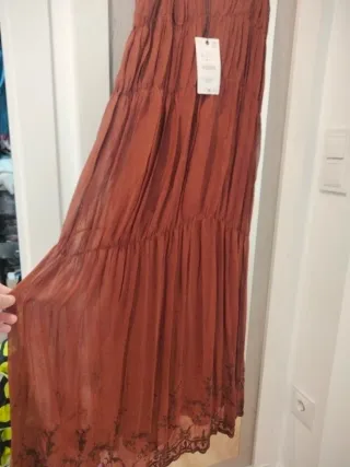 Vestido Zara Talla Única Marrón