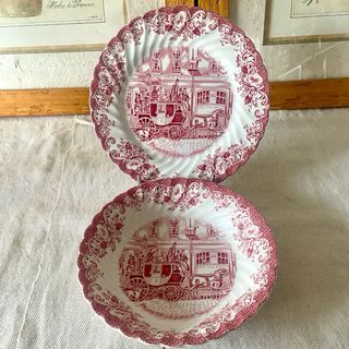 Platos vintage Johnson Bros “Coaching Scenes”