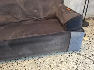 Sofá Cherlo tela negro y gris