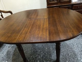 Mesa comedor madera oscura 8 personas