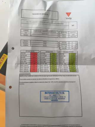 Batería Coche VOLTA C550 12V 55Ah ESTA NUEVAAA