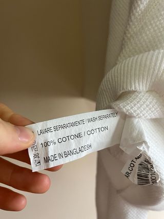 Maglione Cotton & Silk Bianco Taglia M