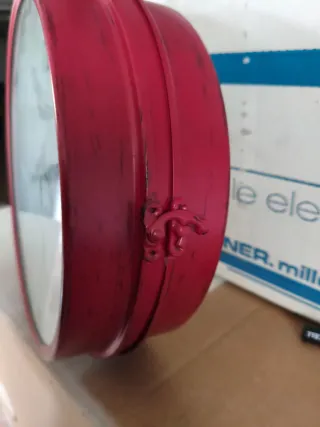 Orologio da parete Train Terminal rosso