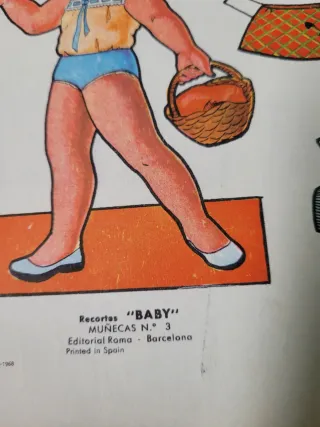 Muñeca Recortable Baby 1968