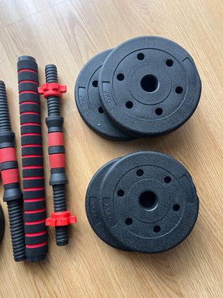 Mancuernas ajustables con discos