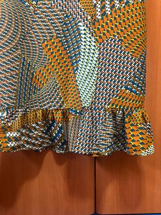 Falda larga estampada vaquera