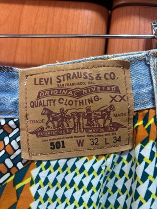 Falda larga estampada vaquera