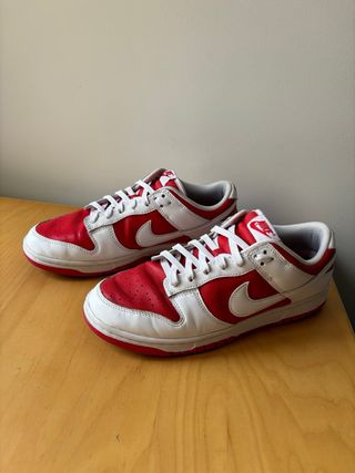 Nike Dunk Low Rojas y Blancas Talla 43