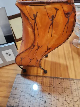 Lámpara Marroquí Bereber Cuero y Metal