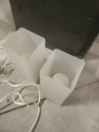 2 Lámparas Mesa Vidrio